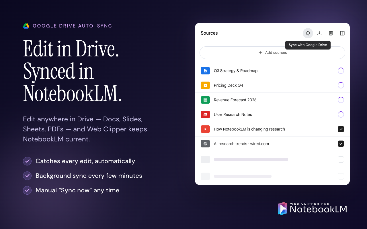 Web Clipper for NotebookLM gallery image