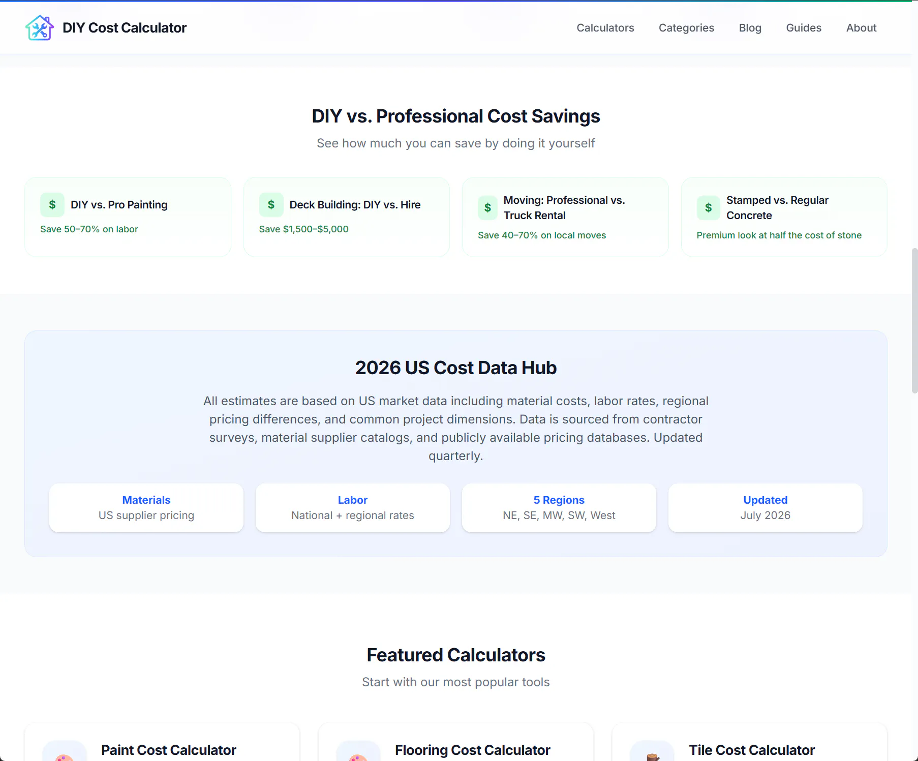 DIY Cost Calculator gallery image