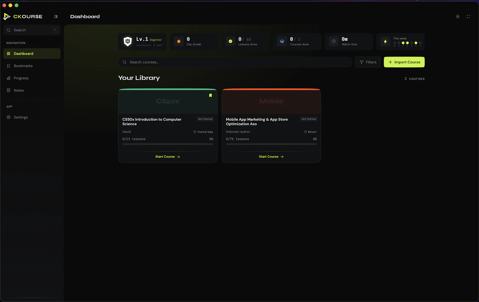 Ckourse screenshot 1