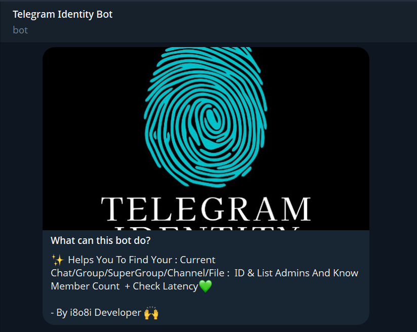 Telegram Identity Bot gallery image