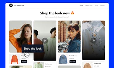 Shoppable widget gallery image