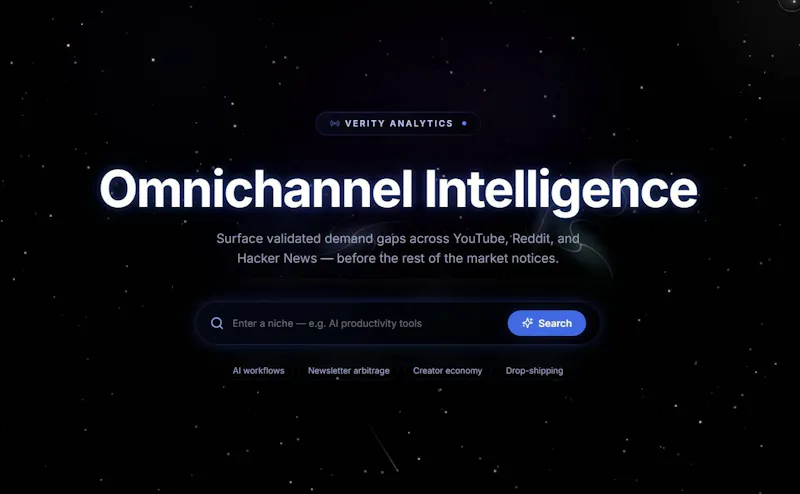 Verity Analytics — Omnichannel Research screenshot 3