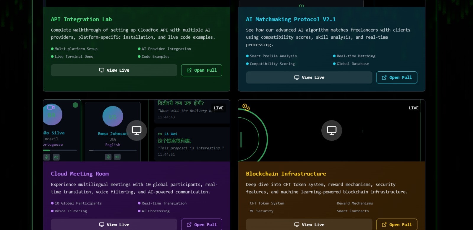 Cloudfox per gli sviluppatori v2.1 - Freelance alimentato dall'intelligenza artificiale con riunione multilingue e strumento Web3 media 2