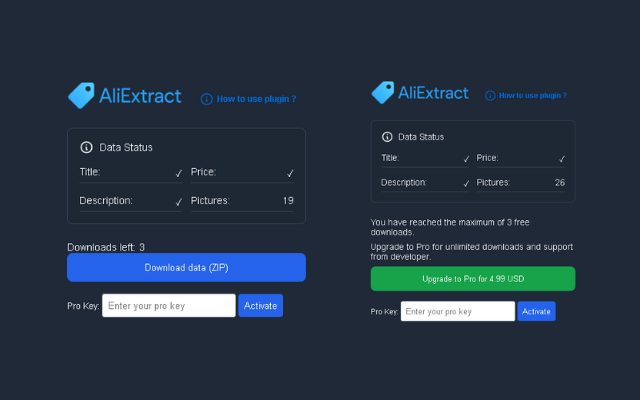 AliExpress Data Extractor - Export AliExpress product data to ZIP instantly media 3