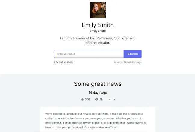 Newsletter.page gallery image