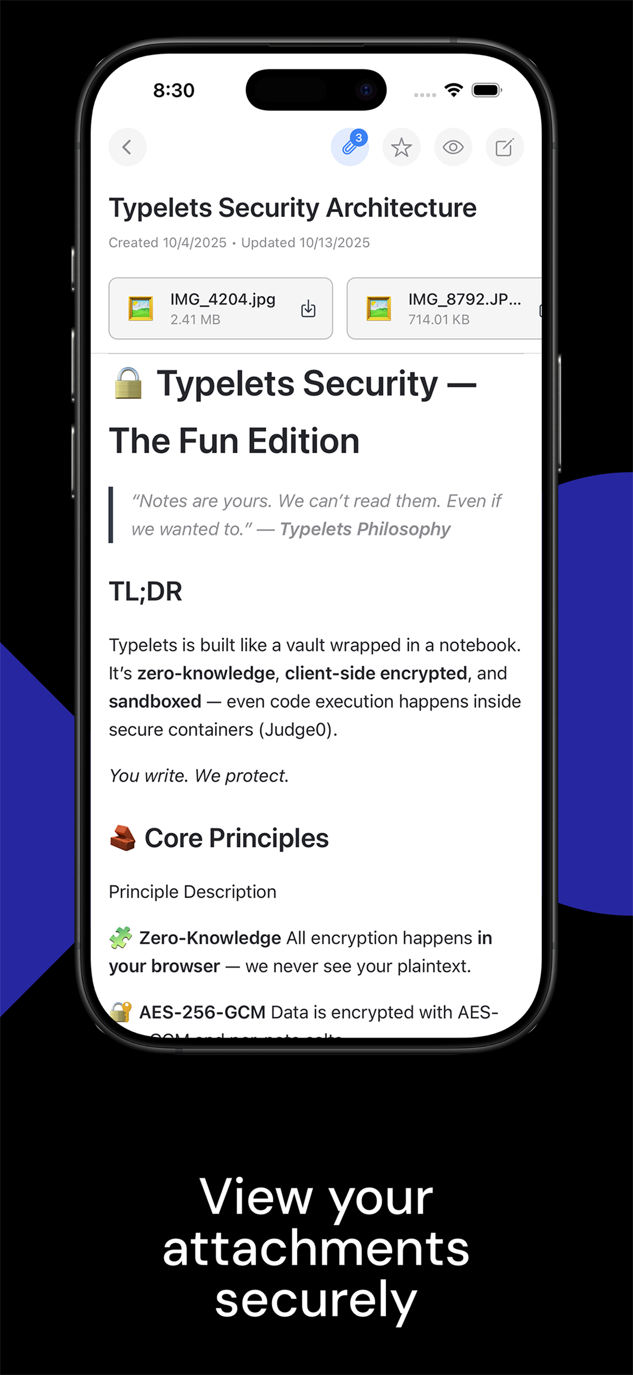 Typelets Secure Encrypted Notes gallery image