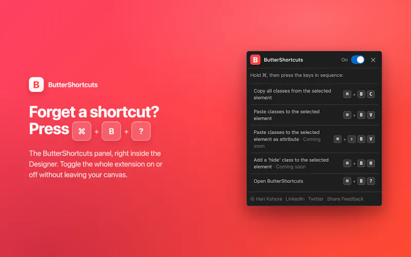 ButterShortcuts Extension for Webflow screenshot 6