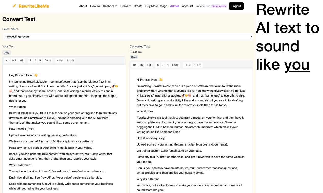 Média Réécriture - AI personnalisé qui écrit comme vous 2