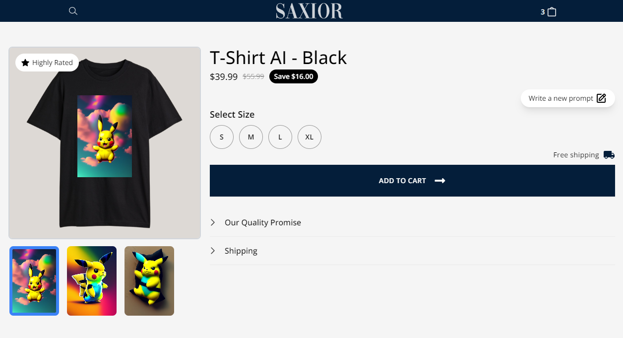 Saxior: personalize sua roupa com AI. media 3