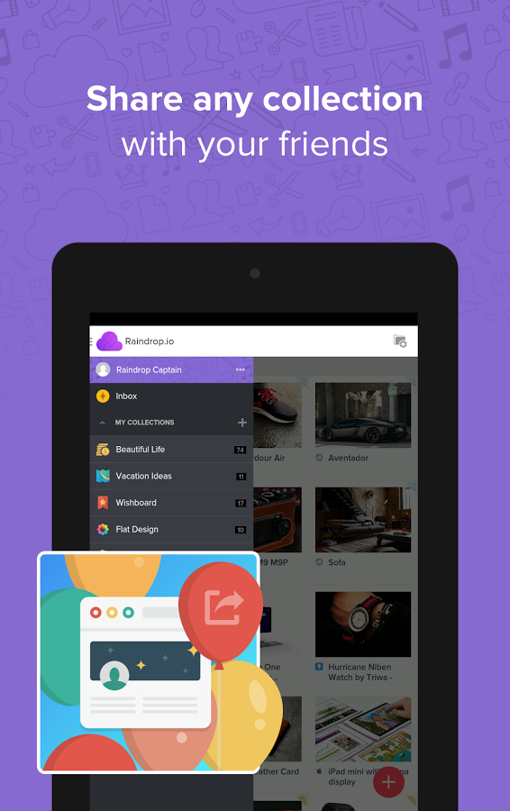 Raindrop.io New Material Design gallery image