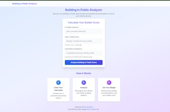 Building in Public Analyzer gallery image