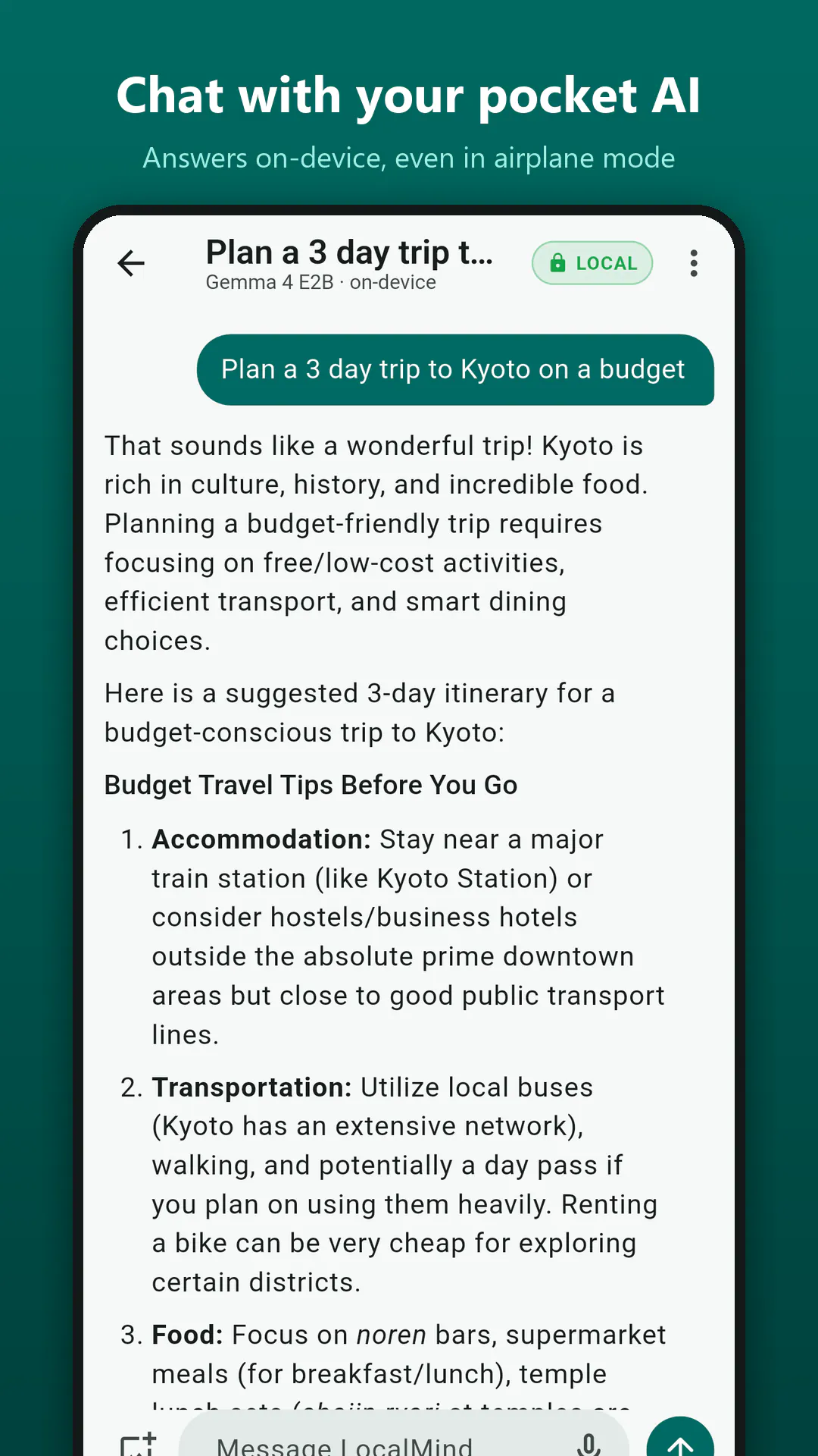 LocalMind: Pocket AI Assistant  gallery image
