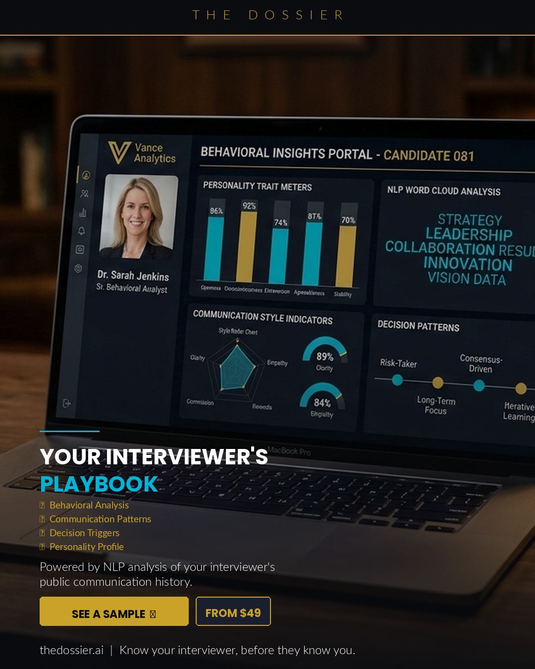 The Dossier - Screenshot 5 showing product features and functionality