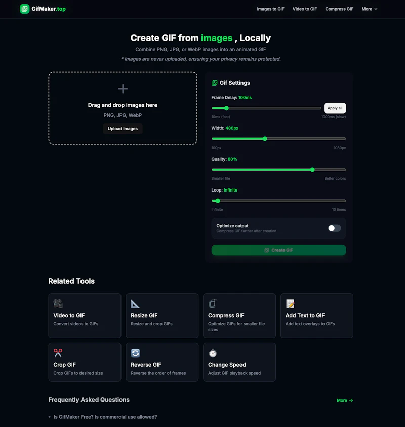 Gif Maker —— Free,Safe,Fast screenshot 1