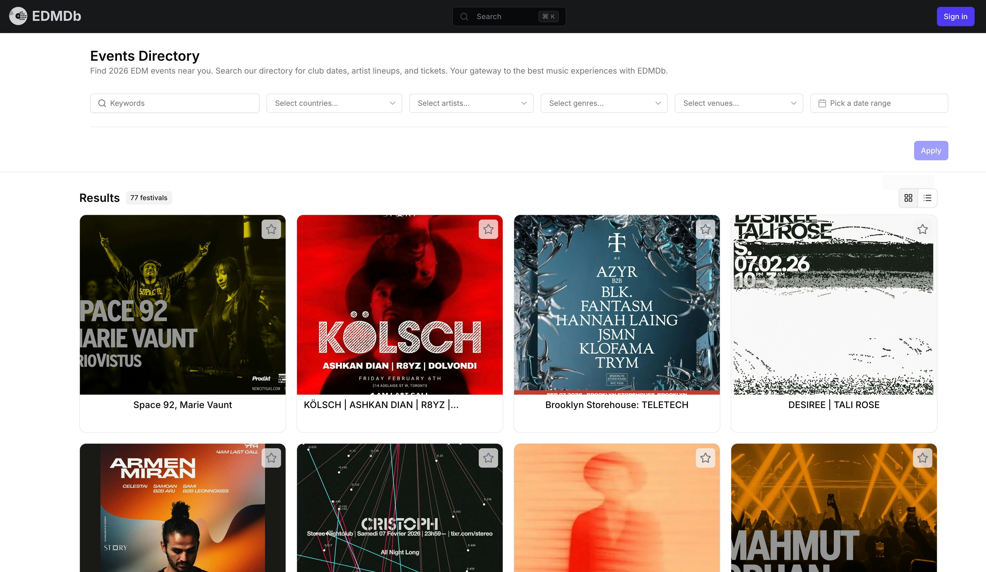 EDMDb (formerly BeatPlatform) gallery image