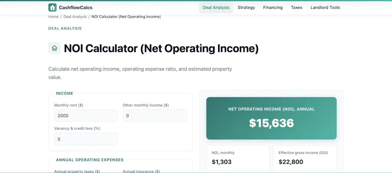 CashflowCalcs screenshot 2