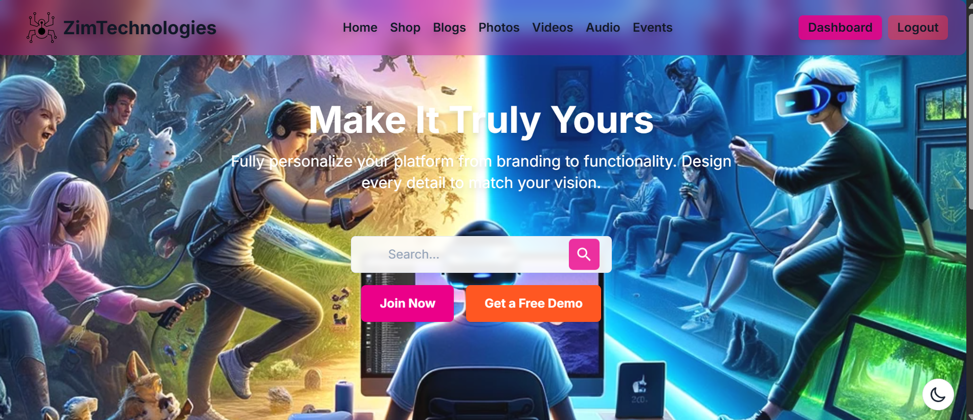 وسائط zimtechnologies - الكل في واحد وسائل الإعلام ومنصة التجارة الإلكترونية. 2
