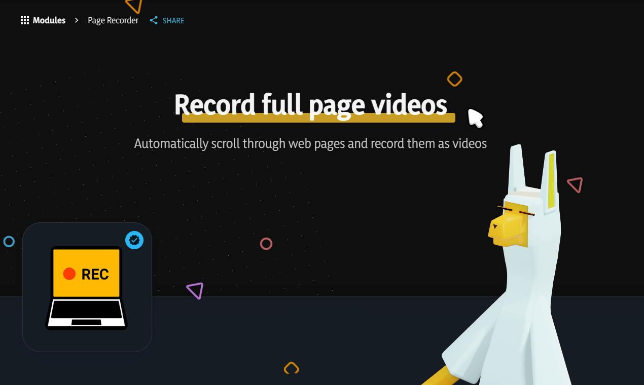 Website Recorder | Oglama - Main product screenshot demonstrating key features and user interface