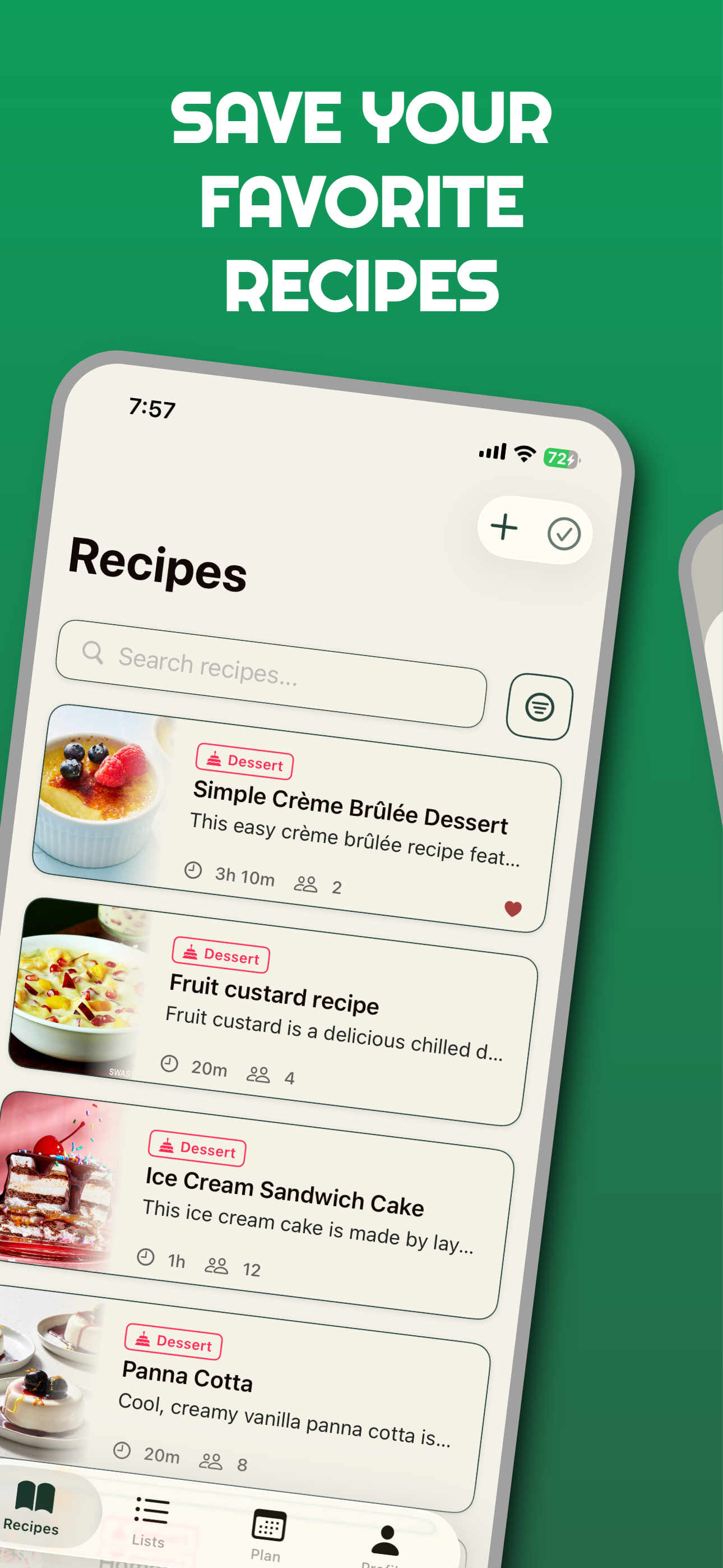 Sift: Family Recipe Sharing - Main product screenshot demonstrating key features and user interface