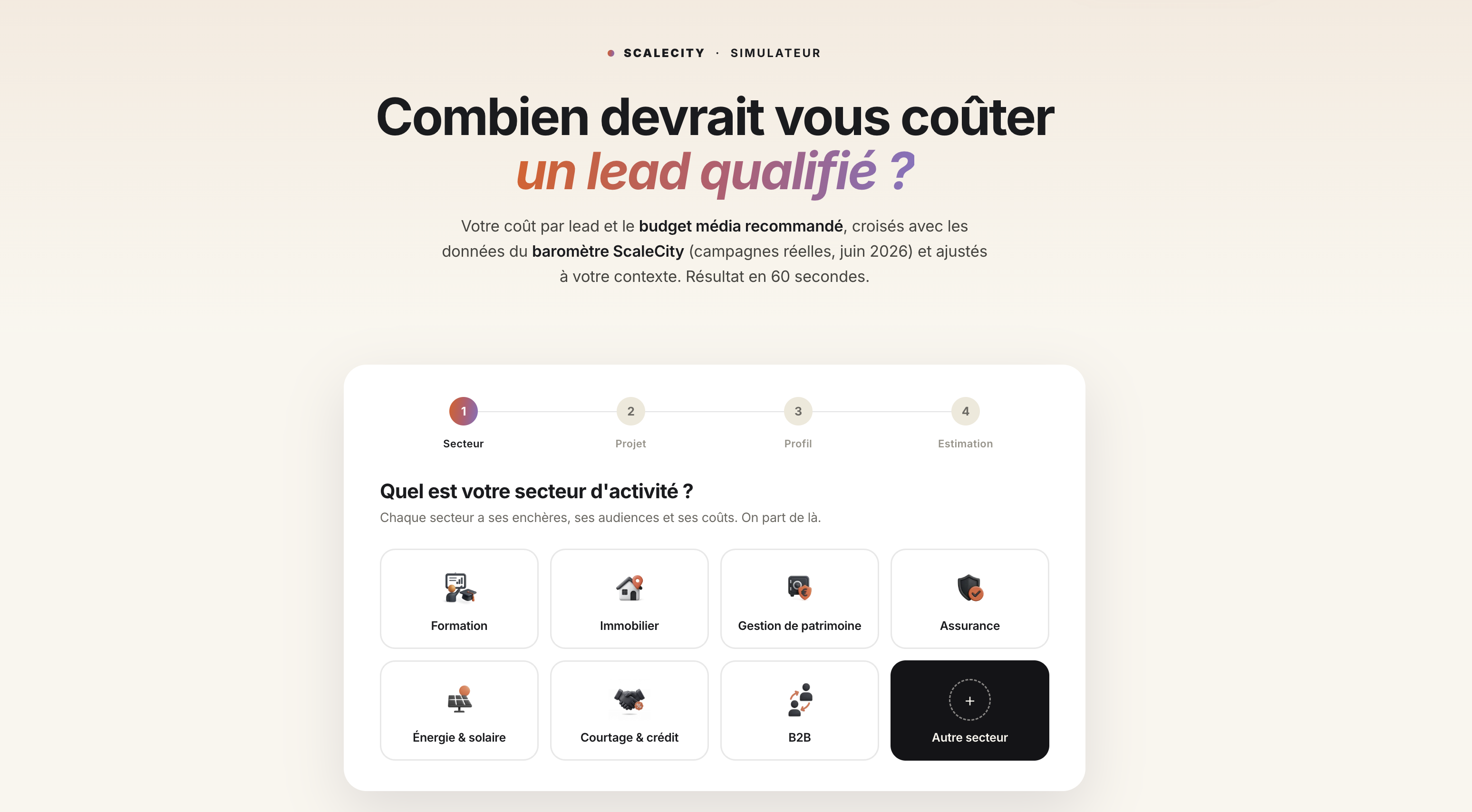 Simulateur de coût par lead gallery image