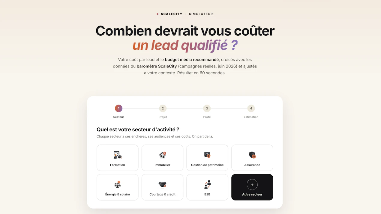 Simulateur de coût par lead product