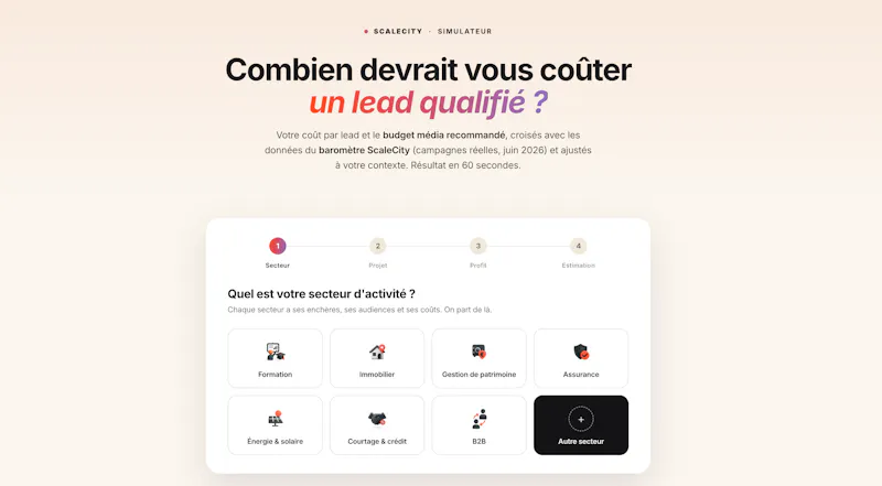 Simulateur de coût par lead screenshot 1