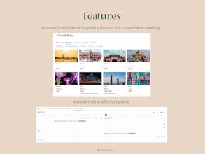 Yearly Travel Plans Notion Template gallery image