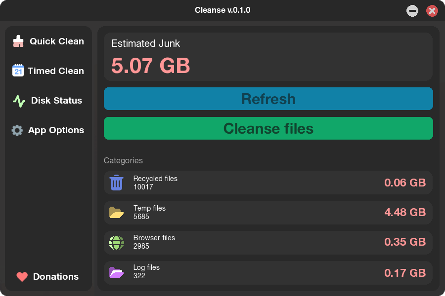 Cleanse - Main product screenshot demonstrating key features and user interface
