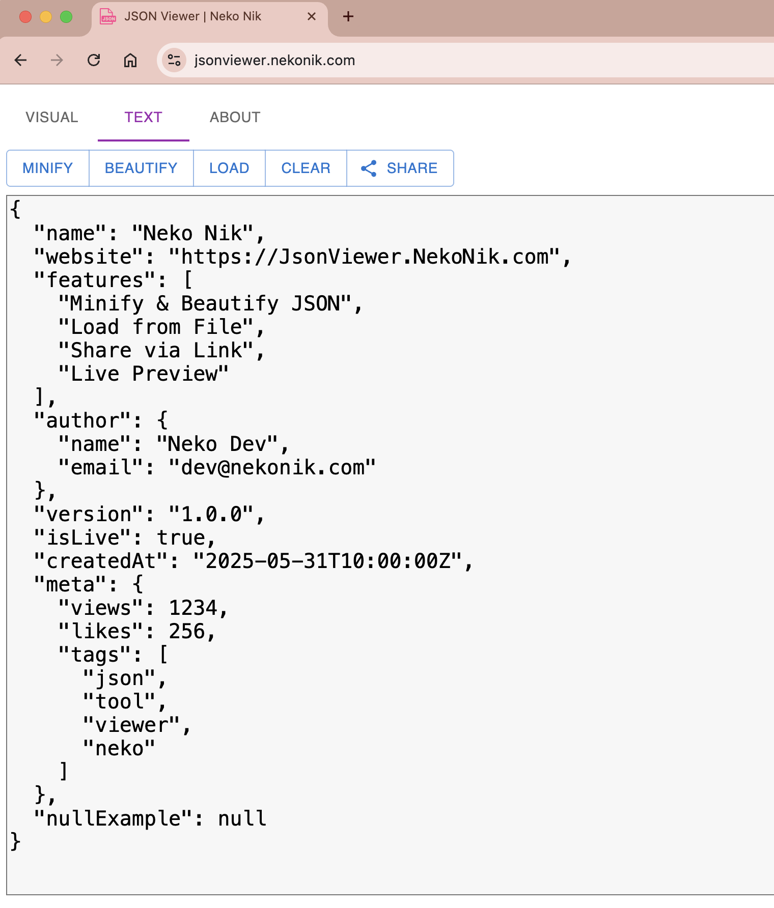 Neko i - JSON Viewer media 1