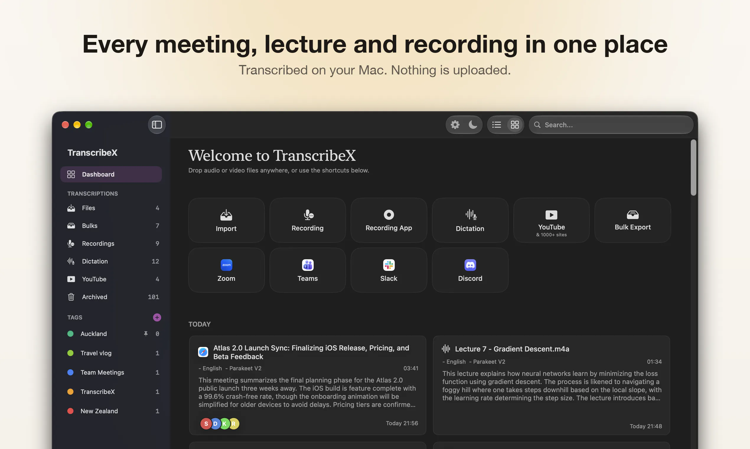 TranscribeX gallery image