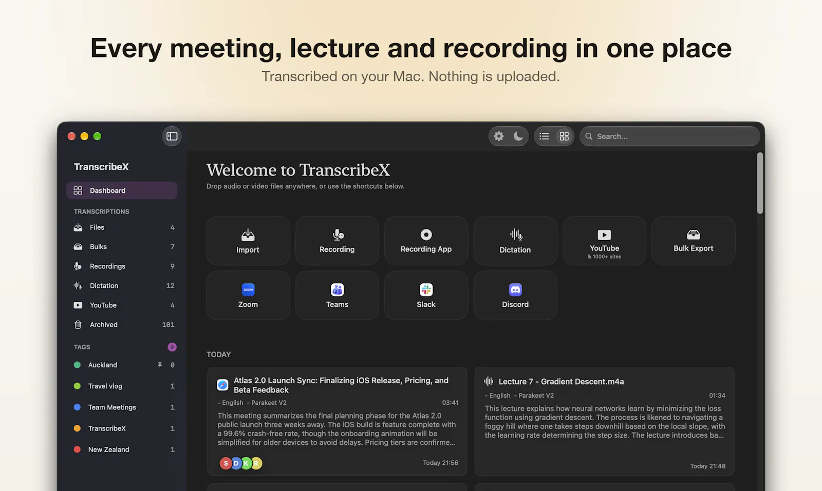 TranscribeX screenshot 1