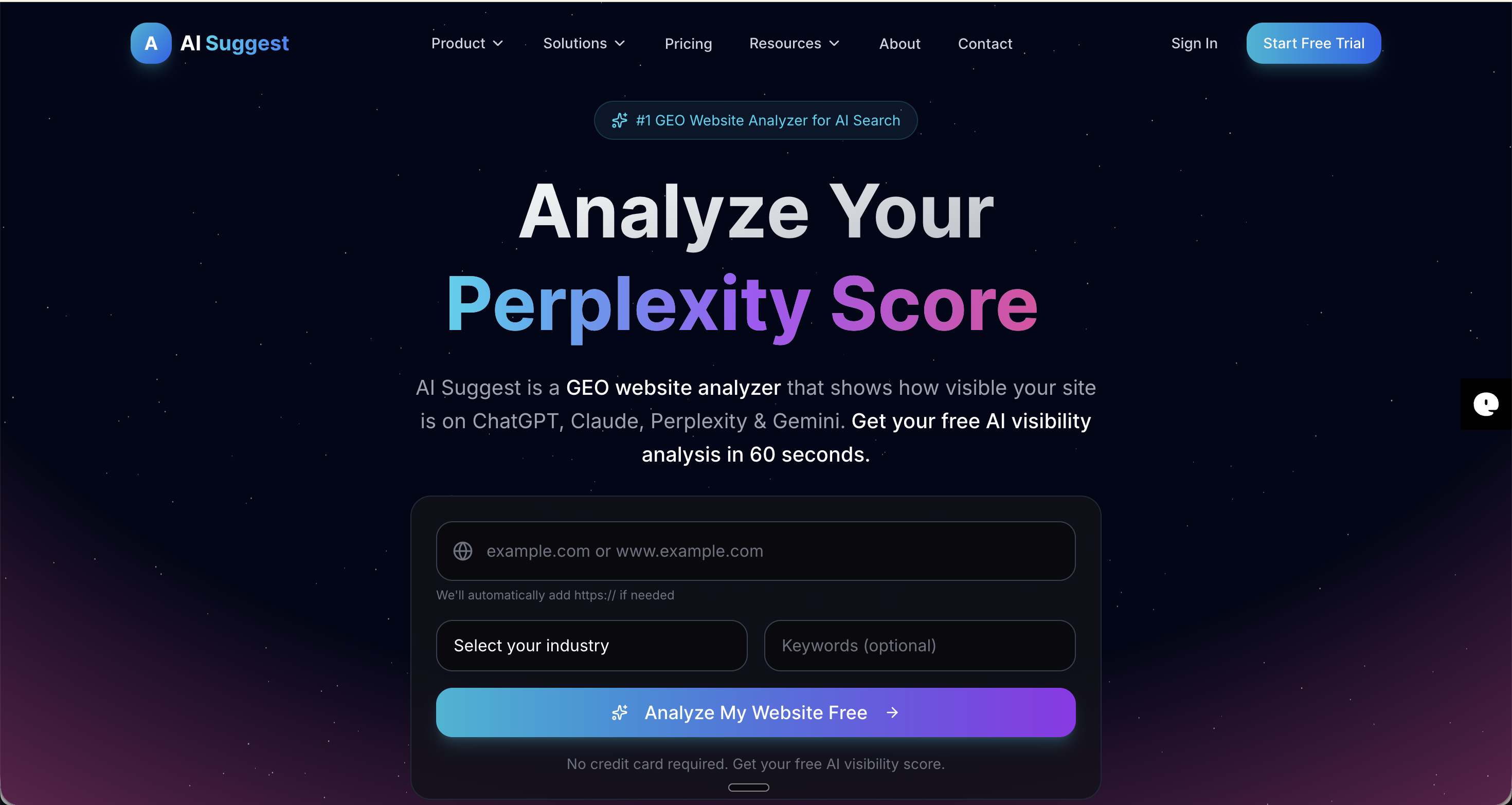 Ai Suggest - Rank your brand on LLMs - Main product screenshot demonstrating key features and user interface