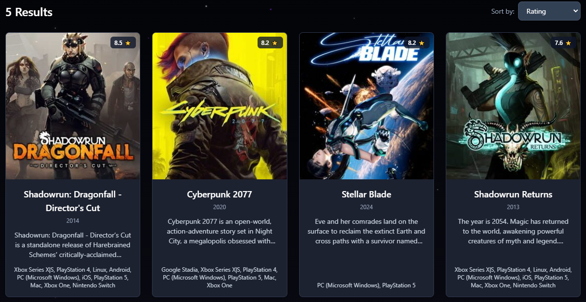 Game Finder - De slimste game-zoekmachine met hyperspecifieke zoekwoorden media 8