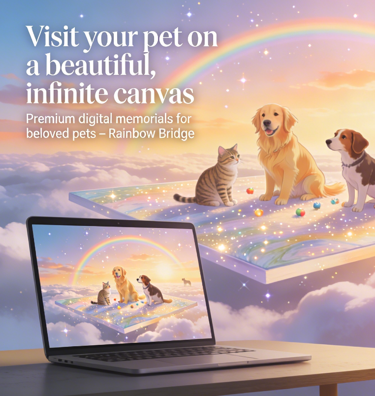 Rainbow Bridge – Pet Tribute AI World gallery image
