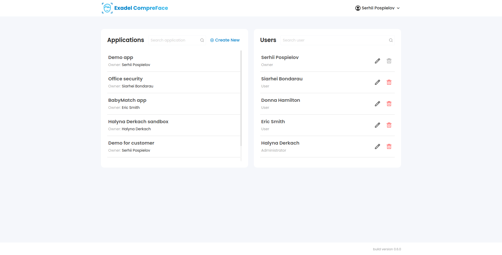 CompreFace gallery image