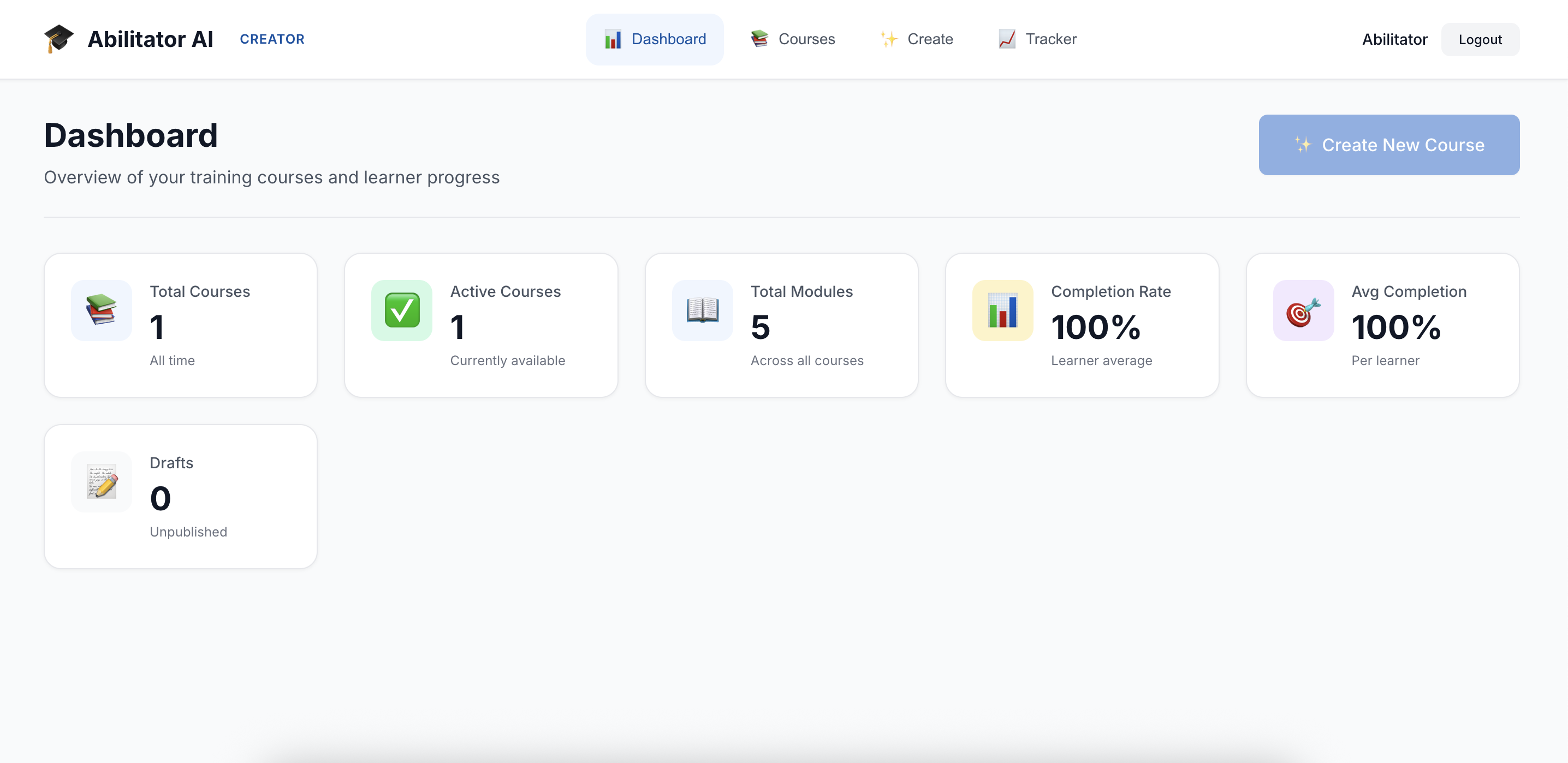 Abilitator AI - Main product screenshot demonstrating key features and user interface