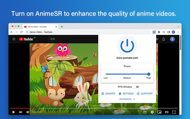 애니메이션 - Animesr은 애니메이션을 향상시키기위한 브라우저 확장입니다 미디어 2