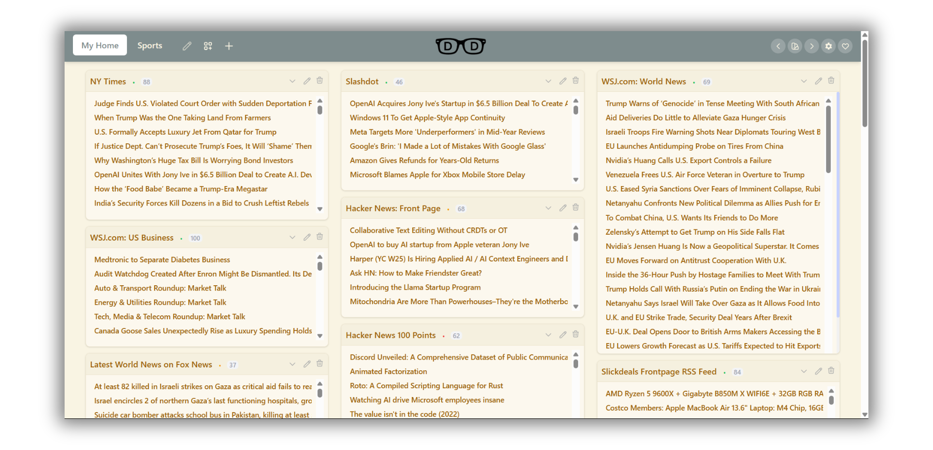 DashDork - Main product screenshot demonstrating key features and user interface
