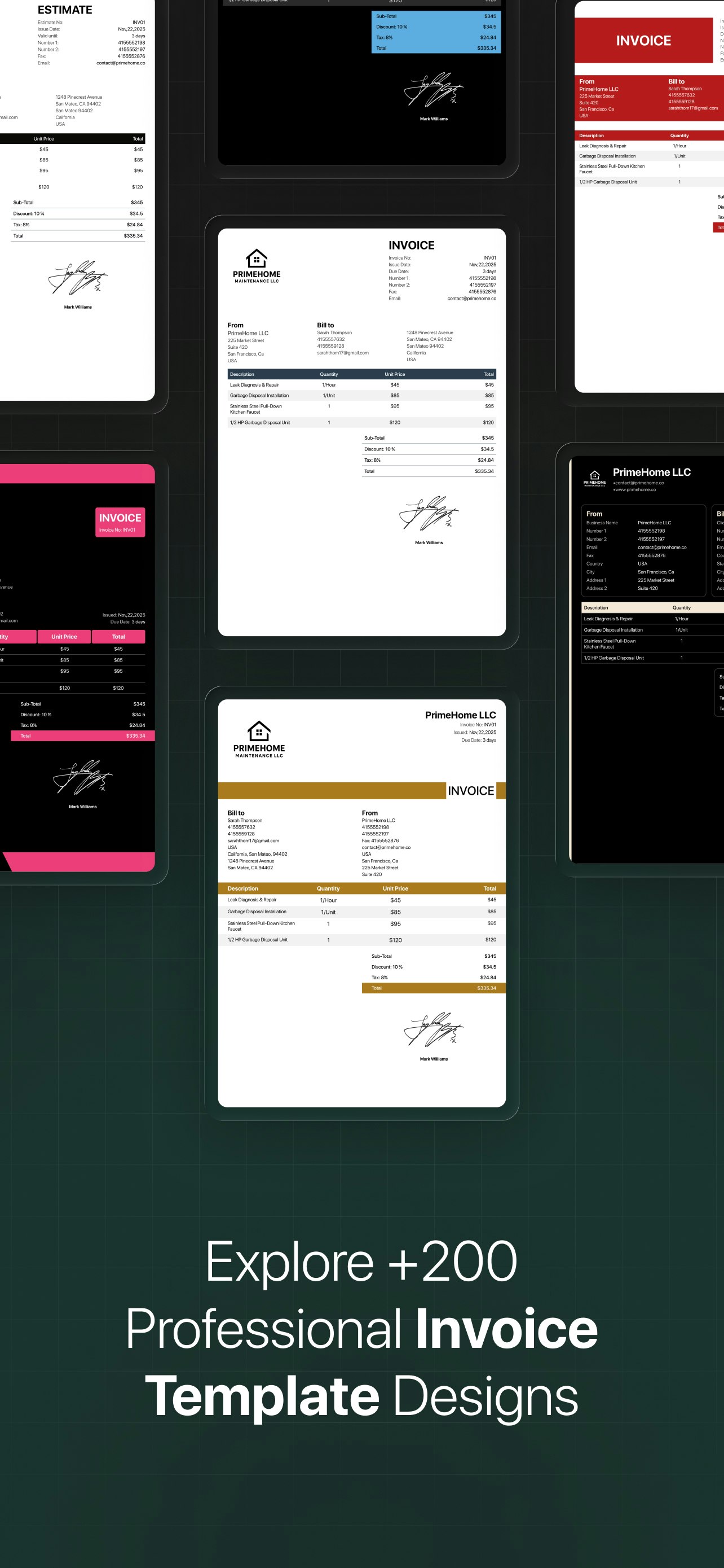 SnapBill - Invoice Template - Screenshot 4 showing product features and functionality