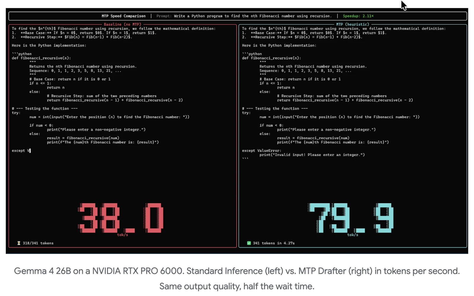 Google Gemma MTP drafters screenshot 2