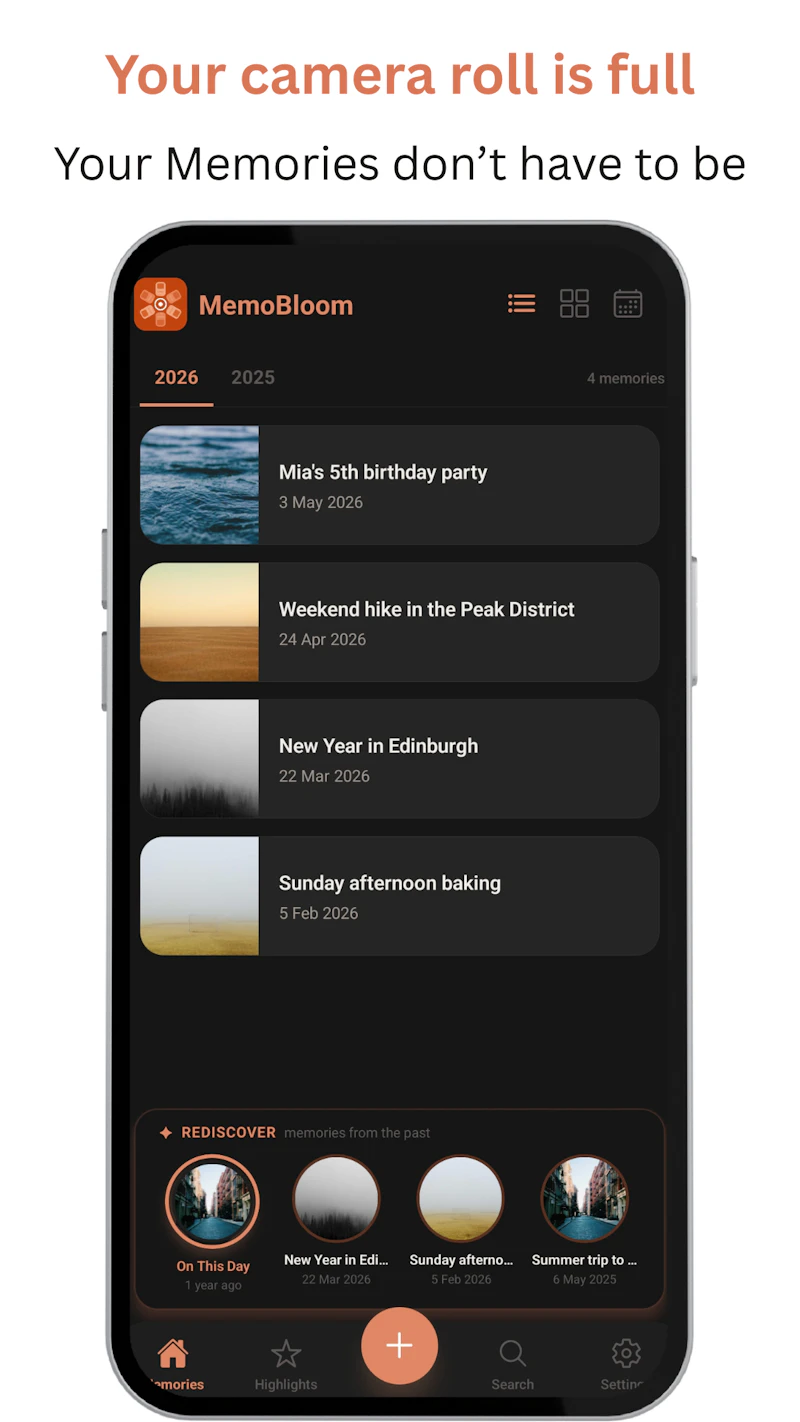 MemoBloom — Watch Your Memories Bloom screenshot 1