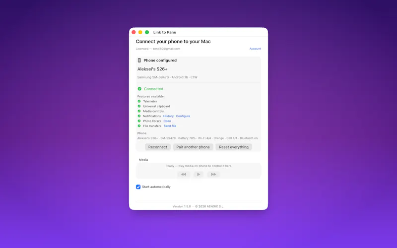 Link to Pane screenshot 1