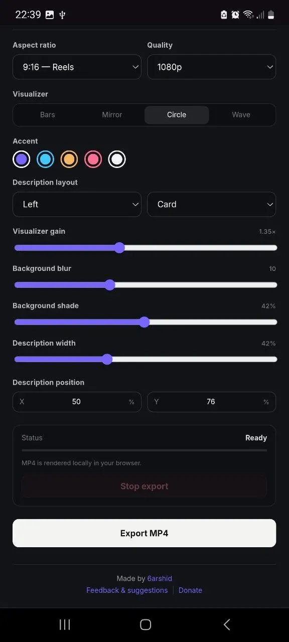 Free MP3 to MP4 Video Maker Visualizers screenshot 3