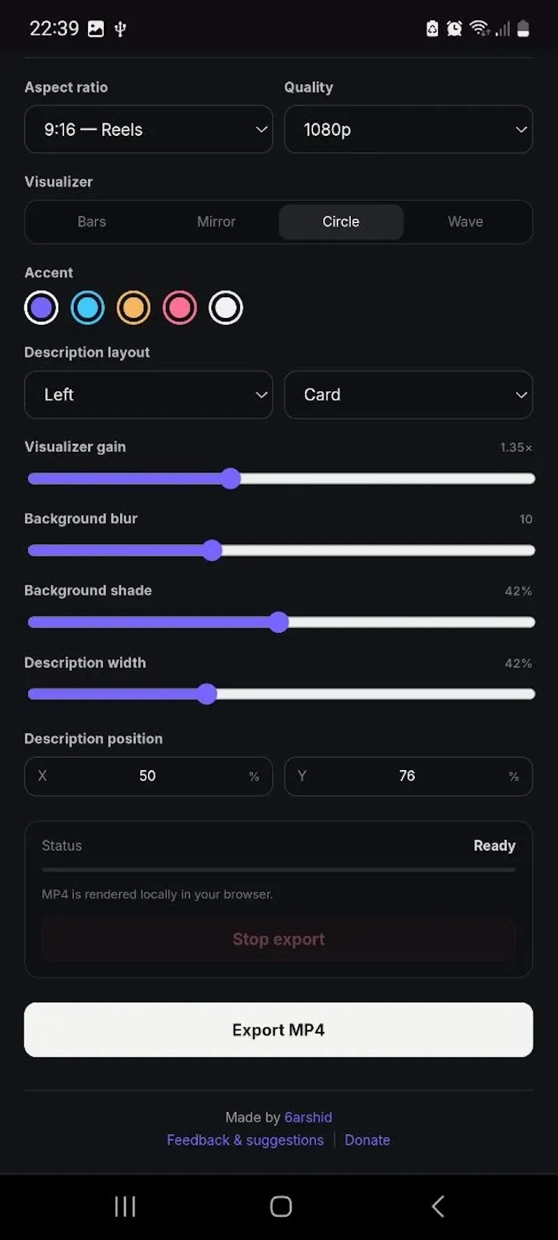Free MP3 to MP4 Video Maker Visualizers screenshot 4