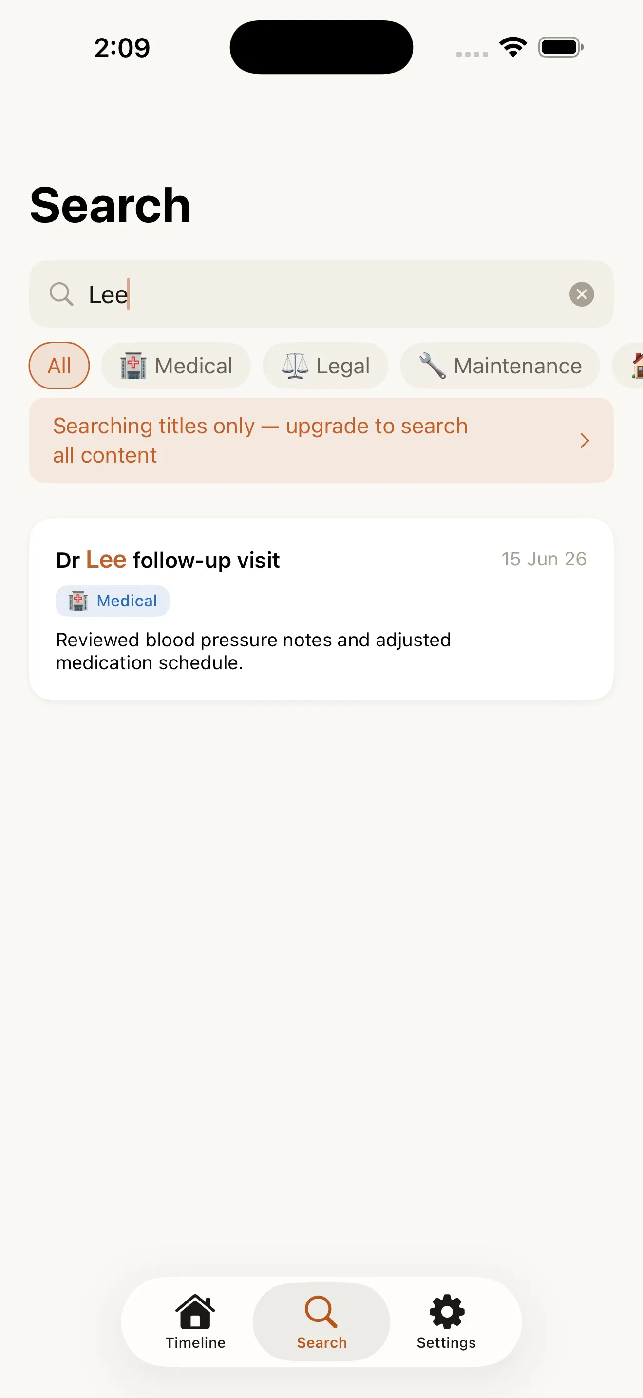 LifeLog: Event Notes gallery image