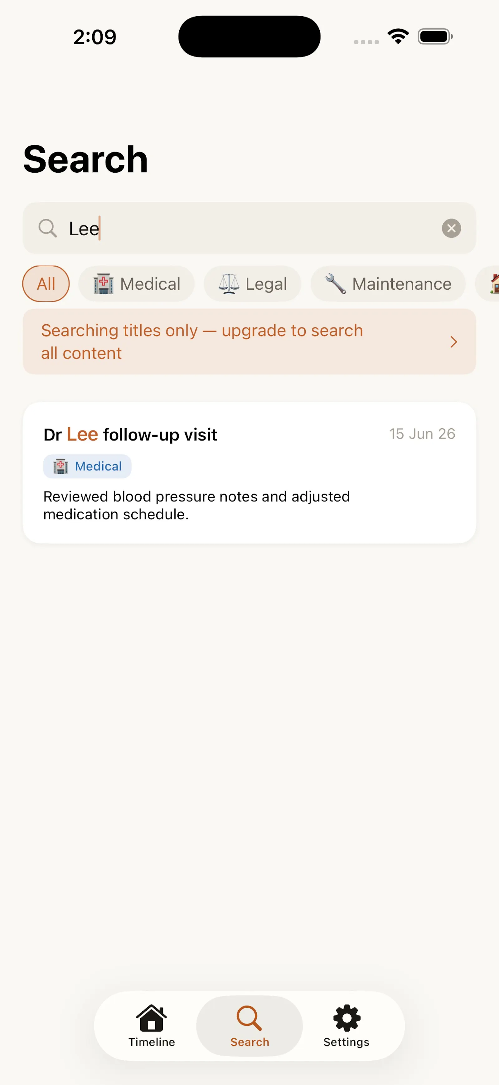 LifeLog: Event Notes screenshot 3