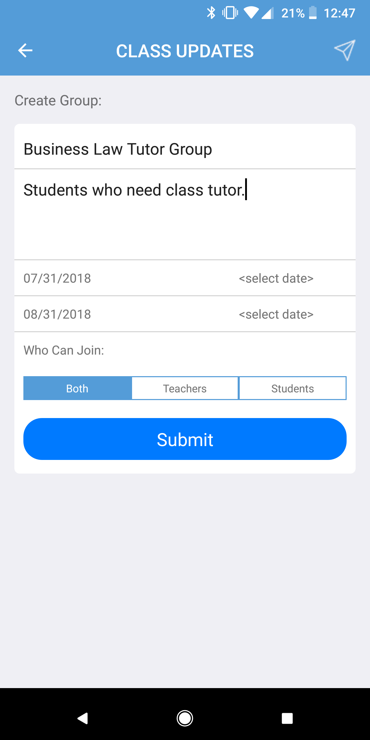 Class Updates gallery image