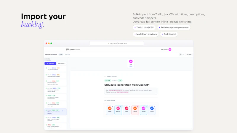 SprintPlanner screenshot 3