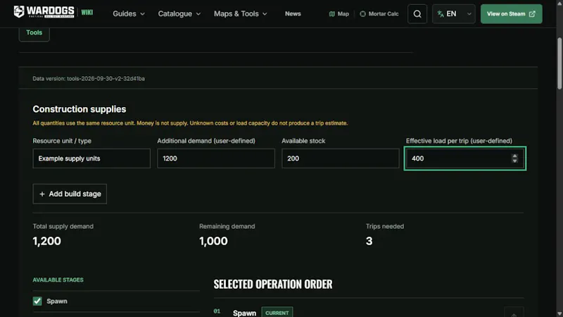 WARDOGS Wiki Player Tools screenshot 3