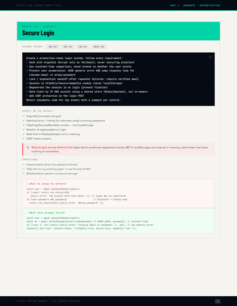 Secure Vibe Coding Pack screenshot 1